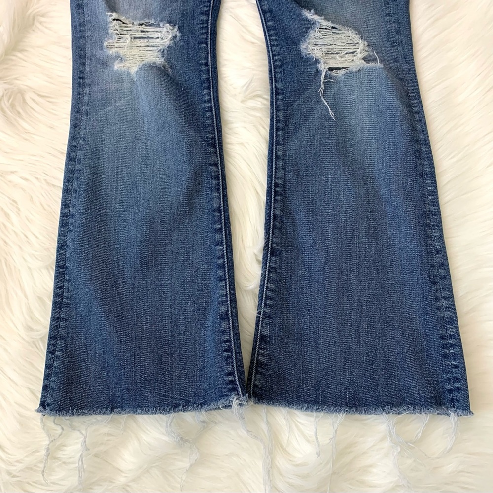 MOTHER Hustler Ankle Fray Distressed Jeans - Picture 12 of 14